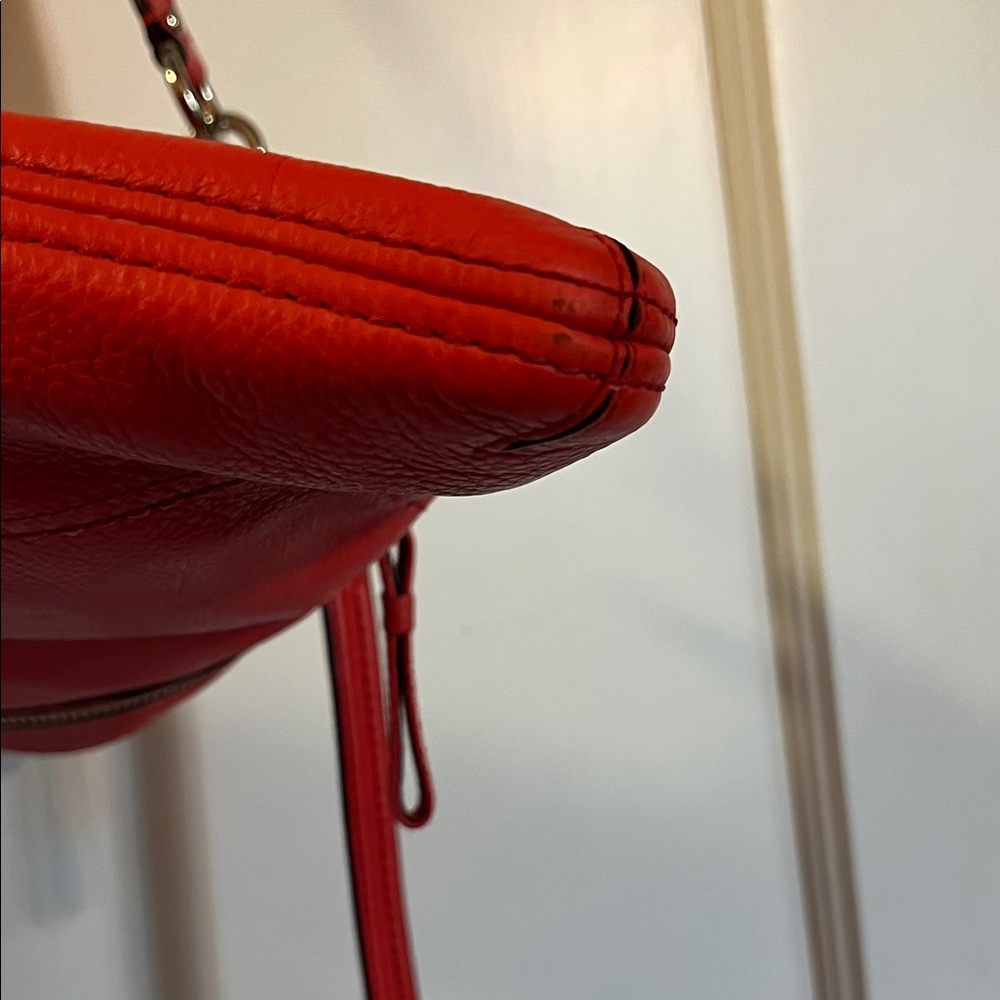 Coach pink/Red poppy Perri Hippie Leather Shoulder Bag - Picture 7 of 9